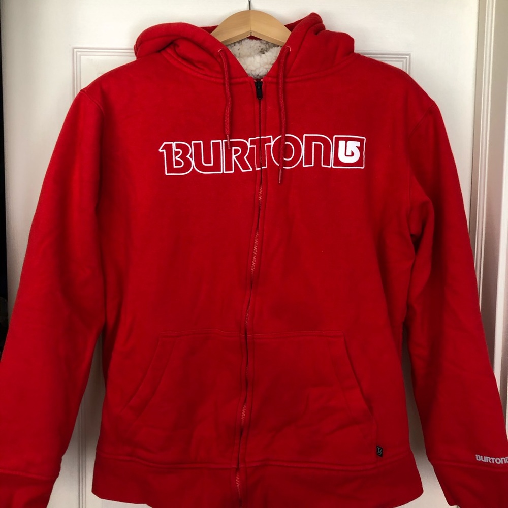 Burton unisex hoodie with Sherpa lining Med